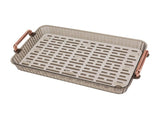 Tea Tray Rectangular Double Layer Drainage Rack Tea Serving Tray for Parties Coffee Table Kitchen V1294-YM0901-3118230273113
