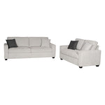 Milano 3-2 Seater Sofa Set Polyester Fabric Multilayer Two Pillows Attached Individual Pocket Spring V43-SET-MLN-3S-2S-GR