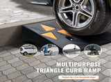 Rubber Curb Ramp 9.4 cm Rise Height Sidewalk Curb Ramp, 25 cm Width 100 cm Length Driveway Ramp for V952-SJDLYPDGB139420KPV0