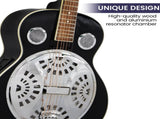 Karrera 40in Resonator Guitar - Black RSN-NC40-BK