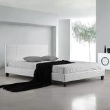 Double PU Leather Bed Frame White V63-761205