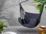 Gardeon Hammock Chair Outdoor Camping Hanging Hammocks Cushion Pillow Grey HM-CHAIR-PILLOW-GREY