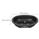 Large Capacity Black Plastic Planter Pot with Drainage Hole for Home Use 5 Pieces V1369-AZ3-W-17073