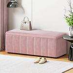 Artiss Storage Ottoman Blanket Box 103cm Velvet Pink OTM-8101-VEL-PK