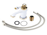 Floral Pattern Single Handle Mixer Tap Cold/Hot Water Faucet for Bathroom Basin Sink V1294-YM0901-JY07252-03