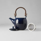 Teapot 11cm Sapphire Blue Glaze V637-C0767