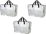 DIMPA 3 pcs Extra Large Storage Bag, Clear Heavy Duty, Moth and Moisture Protection Storage V1188-CYX-LHJ-2629