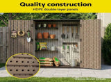 Giantz Garden Shed Outdoor Storage Shed Tool Workshop with Lockable Doors SHED-FLAT-P-3X5-BR-AB