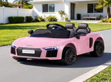 Ride On Car Licensed Audi R8 12V Electric Car for Kids Battery Pink RCAR-R8-S-PK