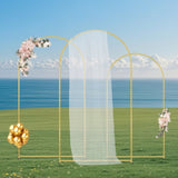 VEVOR Metal Arch Backdrop Stand Set of 3 Stand with Case Connection for Wedding V952-HLGMBJJBYDJS7O7CQV0