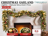 Christabelle 2.74m Deluxe Mountain Pine Christmas Garland Pre Lit Multi Function LED Timer Indo 112_SENDMP274
