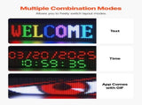 Programmable LED Sign, P10 Full Color Flexible Digital Scrolling Panel, DIY Custom Text Pattern GIF V952-YPGDGGP40X8YXTP44001V3