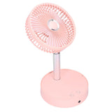 Mini Shake Head Fan Portable Folding Telescopic Electric Fan for Home Office OutdoorPink V1294-YM0721-3113210043812
