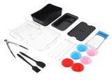 Fryer Accessories Set Grill Rack with Skewer Liners Silicone Brush Food Tong Fryer Cake Pan V1294-YM0901-3118240272211