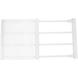 Expandable White Closet Shelf Divider for Closet Organization V1369-AZ3-W-24879