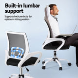 Artiss 2x Office Chair Mesh Computer Gaming Desk Chairs Work Study Mid Back OCHAIR-L-2004-WHX2