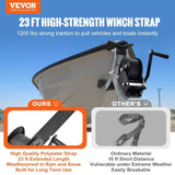 VEVOR Hand Winch, 544.3 kg Pulling Capacity, Boat Trailer Winch Heavy Duty Rope Crank with 7 m V952-CYSDJP1200BDE18BEV0