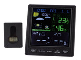 Weather Stations Wireless Indoor Outdoor Color Display Black 3 Channels Regulable Backlight Clock V1294-YM0523-3111220087211