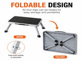 Compact Folding Carbon Steel Step Stool, Heavy Duty 150kg Capacity Step Stool with Non-slip Grooved V888-ELOSUNG55147
