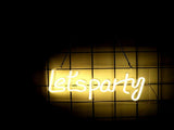 Neon Sign Sign, USB & Battery Operated Lets Party LED Light for Birthday Wedding Friend Party V1366-AZ2-W-06005