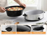 Devanti 6.5L Slow Cooker Electric Multi Cooker with 3 Heat Settings and Keep Warm Function SC-3G-6L-SI