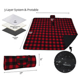 Waterproof Outdoor Blanket with Sherpa Lining, Windproof Triple Layers Warm Comfy Foldable for V1192-AZ-W-26517