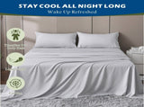 4 Piece Hotel Bamboo Cooling Sheet Set -Ultra Soft 2000TC Breathable Bed Sheets Set with 37 V1317-ZXW9-AUQ-4JT-YH