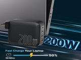 Laser PD3.0 200W GaN Wall Charger Black V1031-PW-200WWC-945