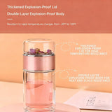 Upgraded Glass Tea Infuser, 3-in-1 Design Double Layer Borosilicate Glass Infuser Mug with Built-in V1366-AZ2-W-10708