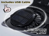 Solar Rechargeable Peak Cap with Fan, USB & Solar Powered, 3-Speed, Summer Sun Hat for Men Women V1366-AZ2-W-10785