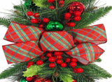 Artificial Xmas Swag 23.6 Inch Versatile Xmas Stair Swag For Holiday Staircase Decoration Not V1294-YM0901-230915MQ03-2