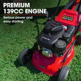 Baumr-AG Lawn Mower 139CC 17 Petrol Push Lawnmower 4-Stroke Engine Catch V219-MOWPSHBMRA17S
