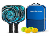 PS Series Colorful Textured Fiberglass Pickleball Paddles Set with 2 Rackets, 4 Balls and Portable V888-ELOSUNG55145-2