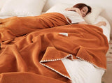 200*230CM Grey Ultra-Soft Dual-Sided Waffle & Plush Fleece Blanket - Large Cozy Throw for Bed & Sofa V888-ELOSUNG32590