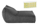 Artiss Bean Bag Chair Cover with Filler Soft Corduroy DIY Stuffed Animal Storage Bean Bag for BD-LOUNGE-S-GR-5FILLER