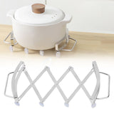 Silver Stainless Steel Expanding Trivet, 18x16cm, Heat-Resistant Mat for Countertop & Hot Pots, V1370-AZ4-17183