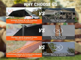 Vehicle Awning, Large 10' x 7' Shade Coverage Car Side Awning, PU2000mm UV50 Car Awning with V952-QCCPBXS10X7FJ8FWTV0