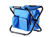 Blue Insulated Cooler Backpack Chair - Foldable Stool for Picnics & BBQ V888-ELOSUNG26076