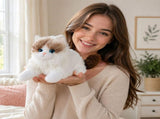 Cat Animals for Adults, 10" Weighted Ragdoll Cat Animals, Realistic Plush Cat, V1192-AZ-W-34163