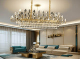 BAMDECOR C3347/OV Modern French Home Decor Luxury Crystal-leaf Chandelier LED Fashion Creativity V255-BAM-C3347-OVAL1