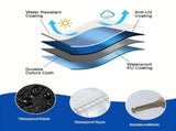 Trailerable Boat Cover 600DHeavy Duty Waterproof Tarp with Storage Bag, Designed for V-Hull, Fish V1197-11-13FTBLACK