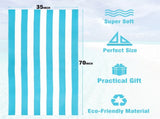 Large Oversized Beach Towel - Big Size Cotton 35 x 70 Inch Striped Pool Towel, Large Cabana Soft V1189-LWWAL-20260401-05588