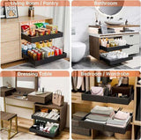 CARLA HOME 2 Pack Pull Out Cabinet Organizer Expandable for Cabinets with Adjustable Slide Out LSB-36208