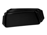 3PCS Colorful Food Tray Rectangle Thickened Binaural Plastic Tray Heat Resistance Stackable V1294-YM0523-3118220042013