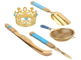 Tea Ceremony Set 304 Stainless Steel Tea Spoon Needle Clip Filter Kit Kung Fu Tea Accessory Gold V1294-YM0718-3118210009911