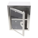 Lockable Stainless Steel Wall Storage Box with Clear Door for Medicine and Valuables V1192-AZ-W-24845