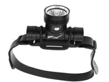 Waterproof LED Diving Headlamp Underwater High Brightness Head Light for Land and Water Use V1294-YM0901-3119200046811