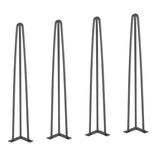 Hairpin Table Legs 0.7M, Set of 4 Desk Legs 408.2KG Load Capacity, Hairpin Desk Legs 3 Rods for Desk V952-TZ3YGZTHSTGS942SZV0