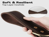 Genuine Leather Dog Collar for Large Dogs, Heavy Duty Thick Solid Power Breeds, Sturdy Adjustable V1259-DP01-A-4630