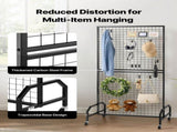 2 Packs Grid Wall Panels, 898 x 1798 mm Wire Grid Panels Display Rack, Movable Art Display Shelf V952-LSWGQ7080INCADLXP001V0